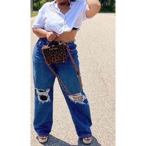 Wild Fable Highest Rise Distressed Baggy Jean